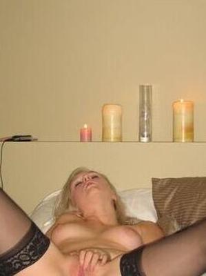 Rubia amateur real en casa
