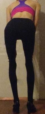 Me Slim Crossdresser - Leggings et talons noirs