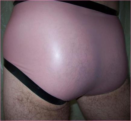 me in latex underwear