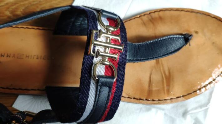 Worn and cummed flat summer sandals of my fuckpet II
