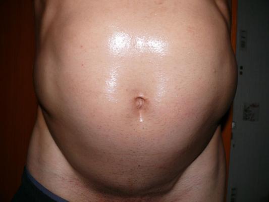 My fat belly in oil