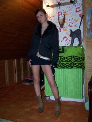 Brunette posing
