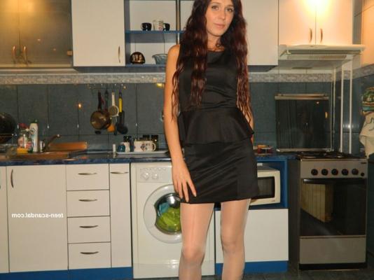 Sexual Girlfriend Ripped Pantyhose