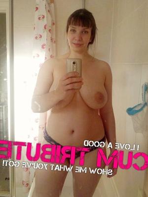 Nice girl at the mirror made selfies