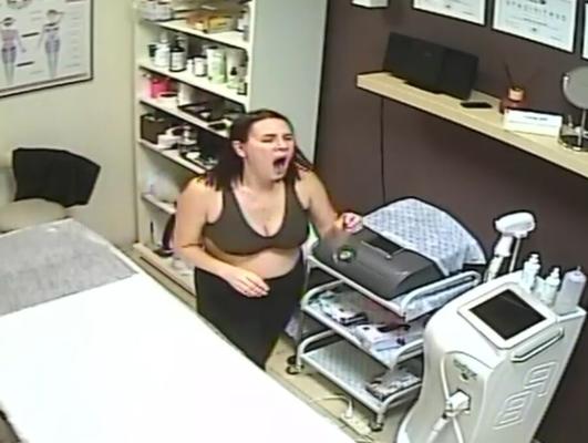 The salon . She waxes herself