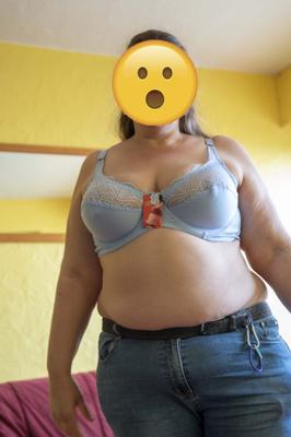 BBW wife trying out new bra