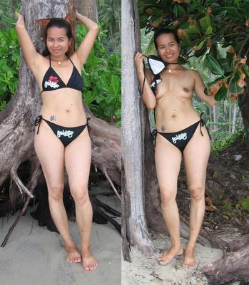 Asiatische Mädchen an- und ausziehen