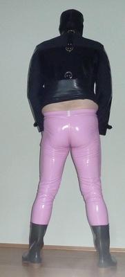 Black and pink pvc/latex