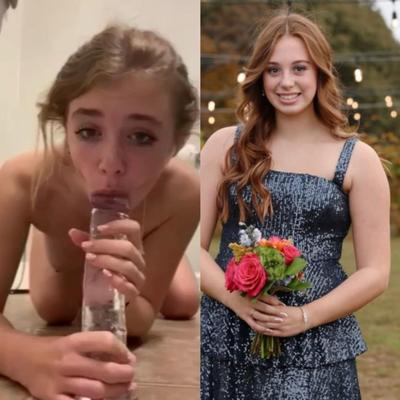 彼女のペニスの吸うスキルを示す甘いアビー