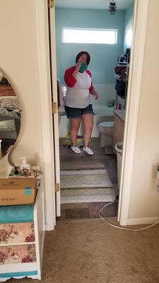 Busty Thick Church MILF in Shorts Showing Pale Legs SmashorPass?