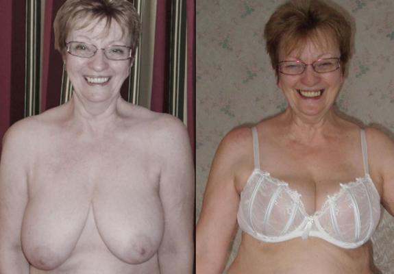 Meine Frau mit und ohne BH