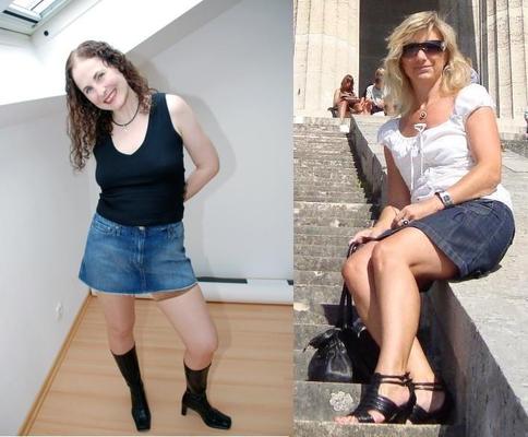 Sabine o Heike vs Sina comparison Altfotzen Hure Arsch Butt As